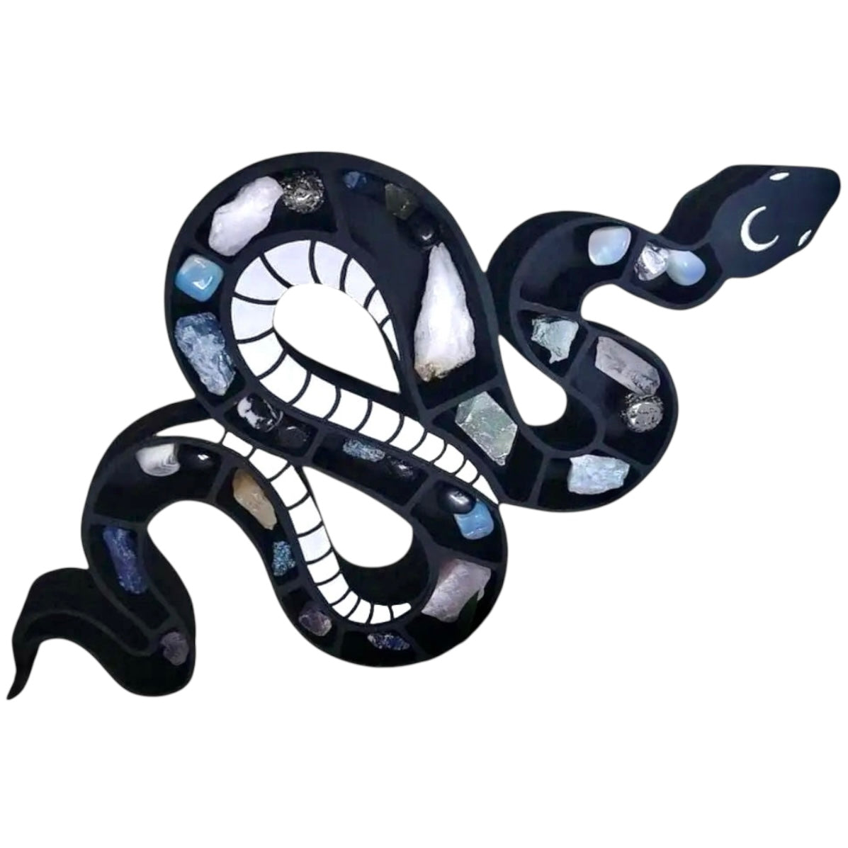 009 - Snake-Shaped Wooden Crystal Display Rack