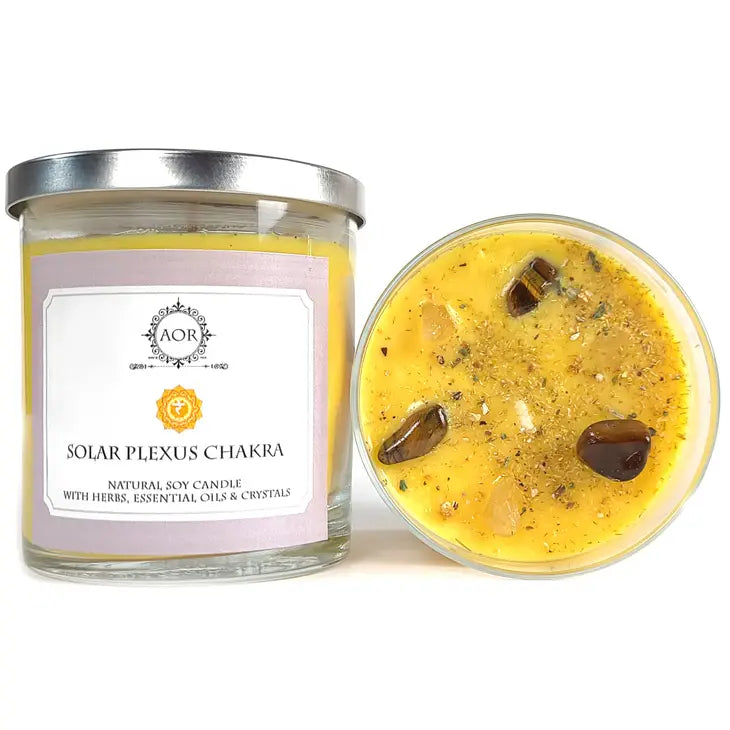 004 - AOR Natural Soy Solar Plexus Chakra Candle
