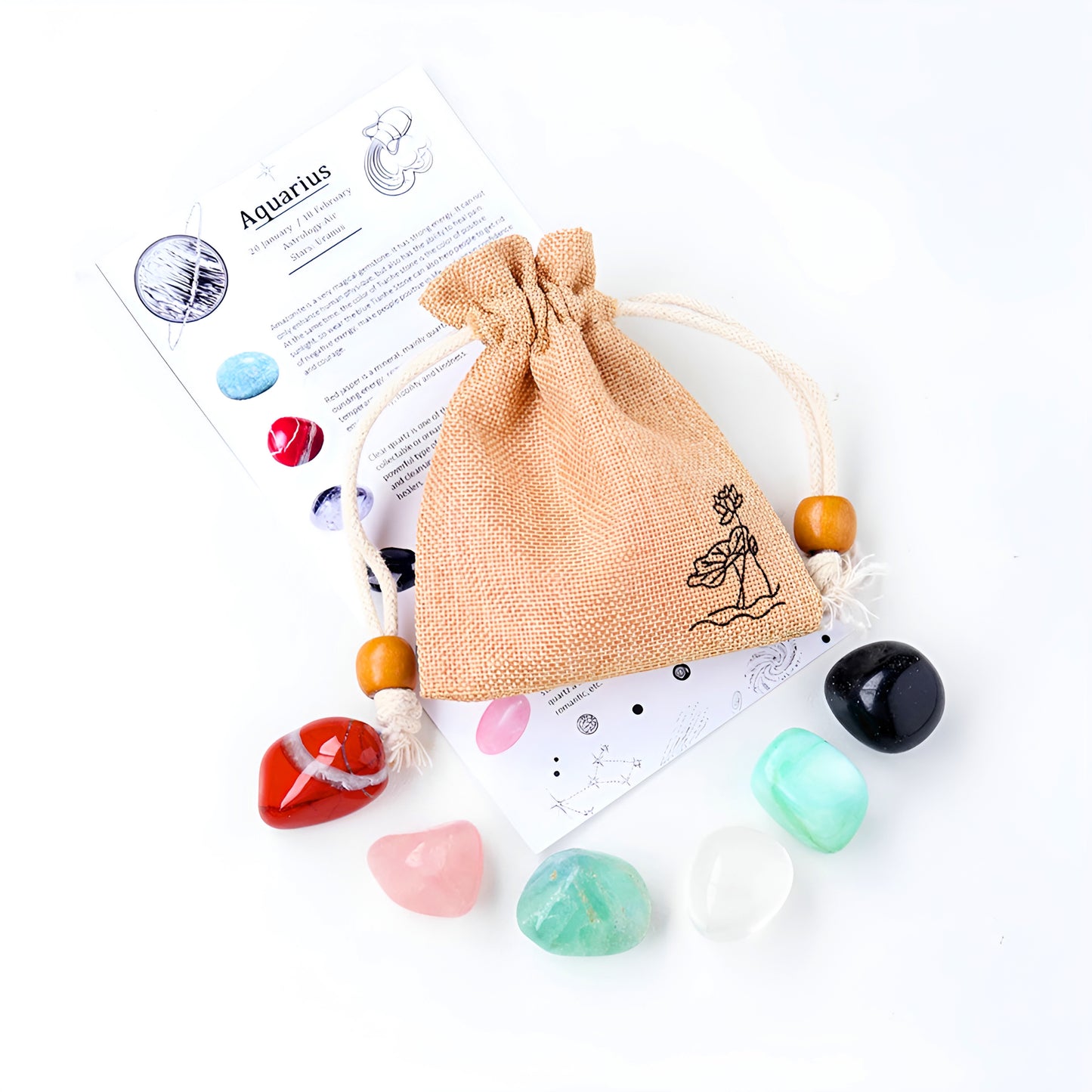 014 - Zodiac Polished Natural Crystals for Luck & Meditation