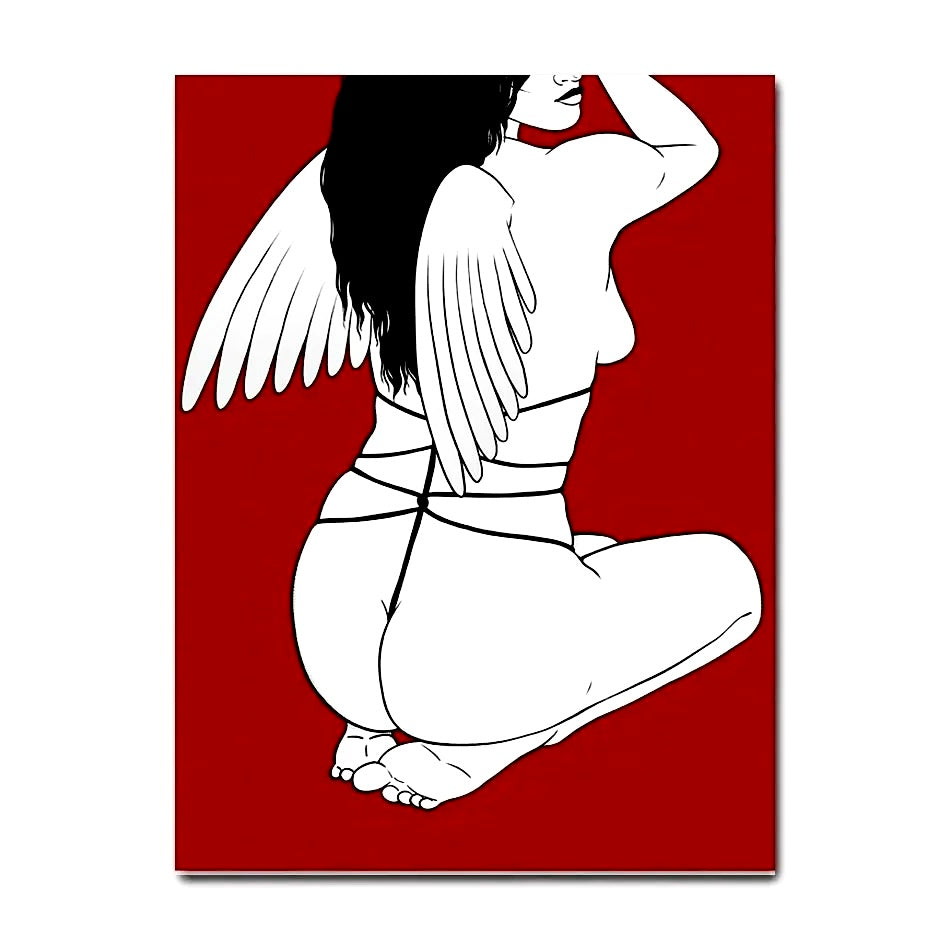 009 - Shibari Devil Canvas Print Wall Art