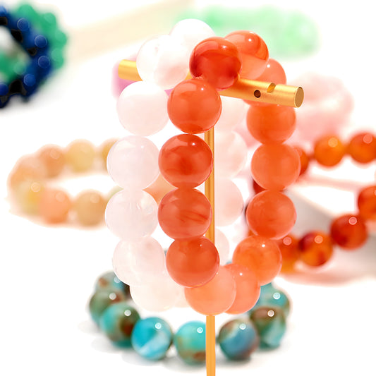 011 - Marbled Acrylic Beaded Strand Bracelet