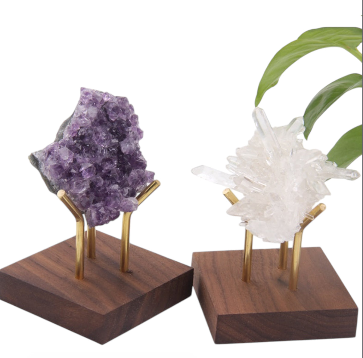 002 - Crystal Ball and Gemstone Wooden Base