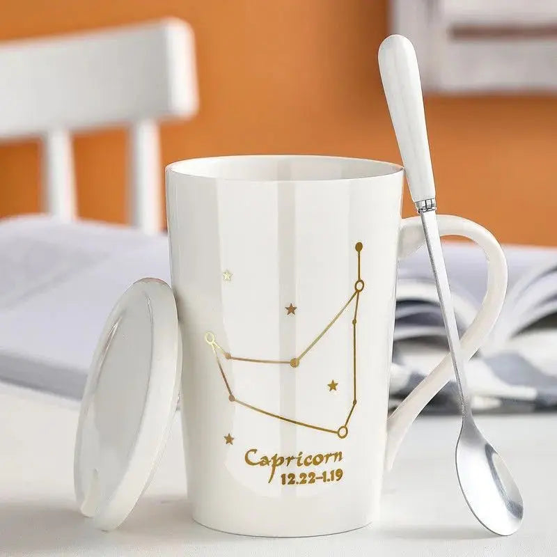 014 - Sleek Constellation Mug w/ Spoon and Lid Gift Set