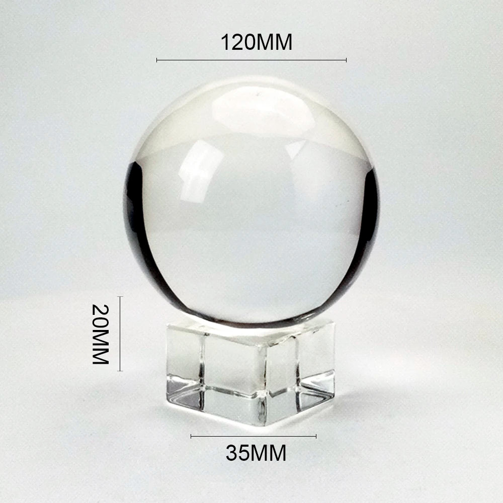 002 - K9 Crystal Ball for Scrying w/ Clear Base