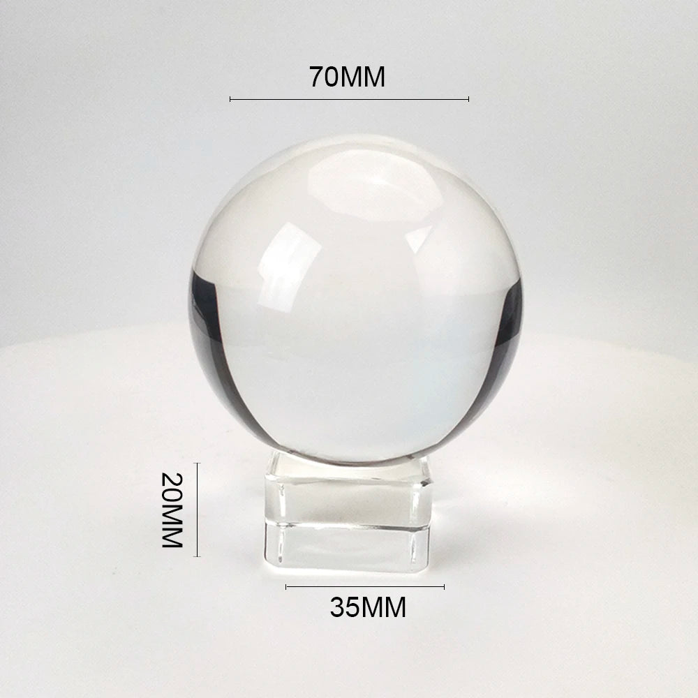 002 - K9 Crystal Ball for Scrying w/ Clear Base