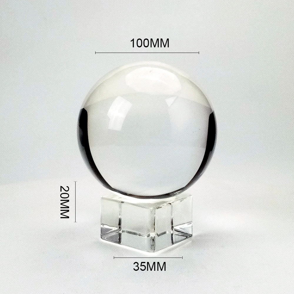 002 - K9 Crystal Ball for Scrying w/ Clear Base
