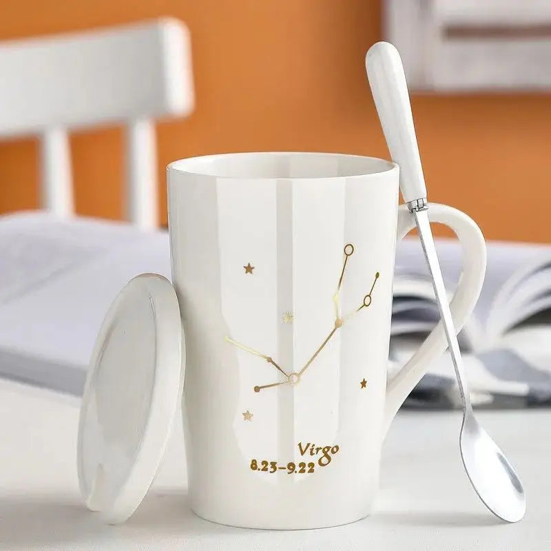 014 - Sleek Constellation Mug w/ Spoon and Lid Gift Set