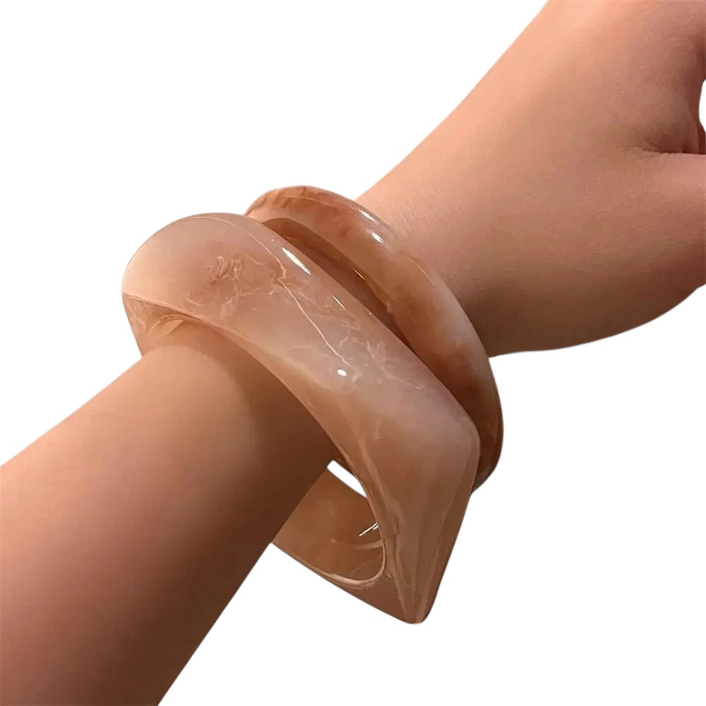 011 - Coffee & Cream Stackable Bangle Bracelet