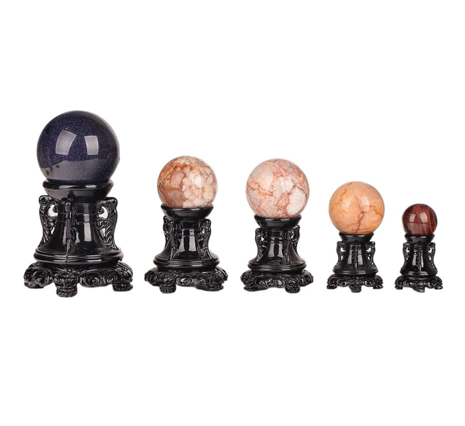 002 - Crystal Sphere Black Resin Base
