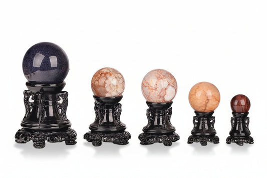 002 - Crystal Sphere Black Resin Base