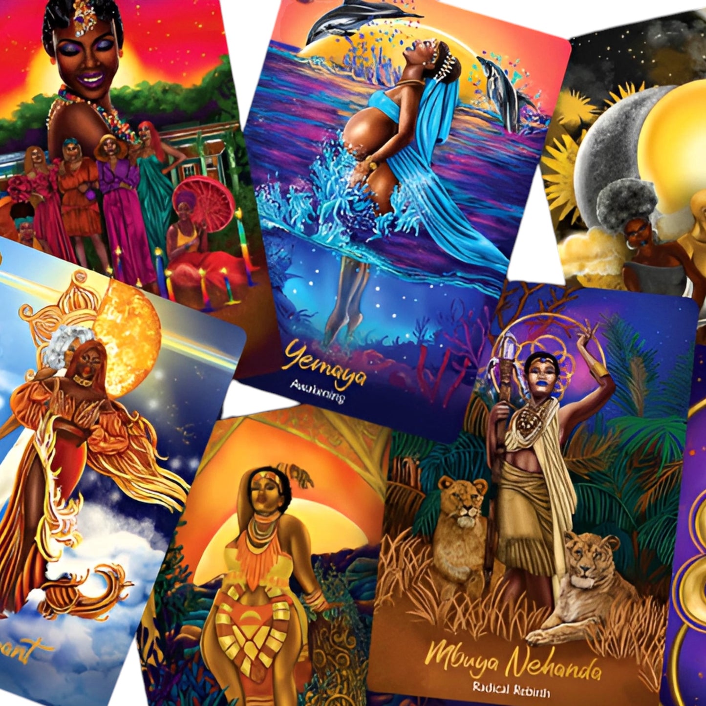 005 - African Goddess Rising Oracle 44 Cards Deck