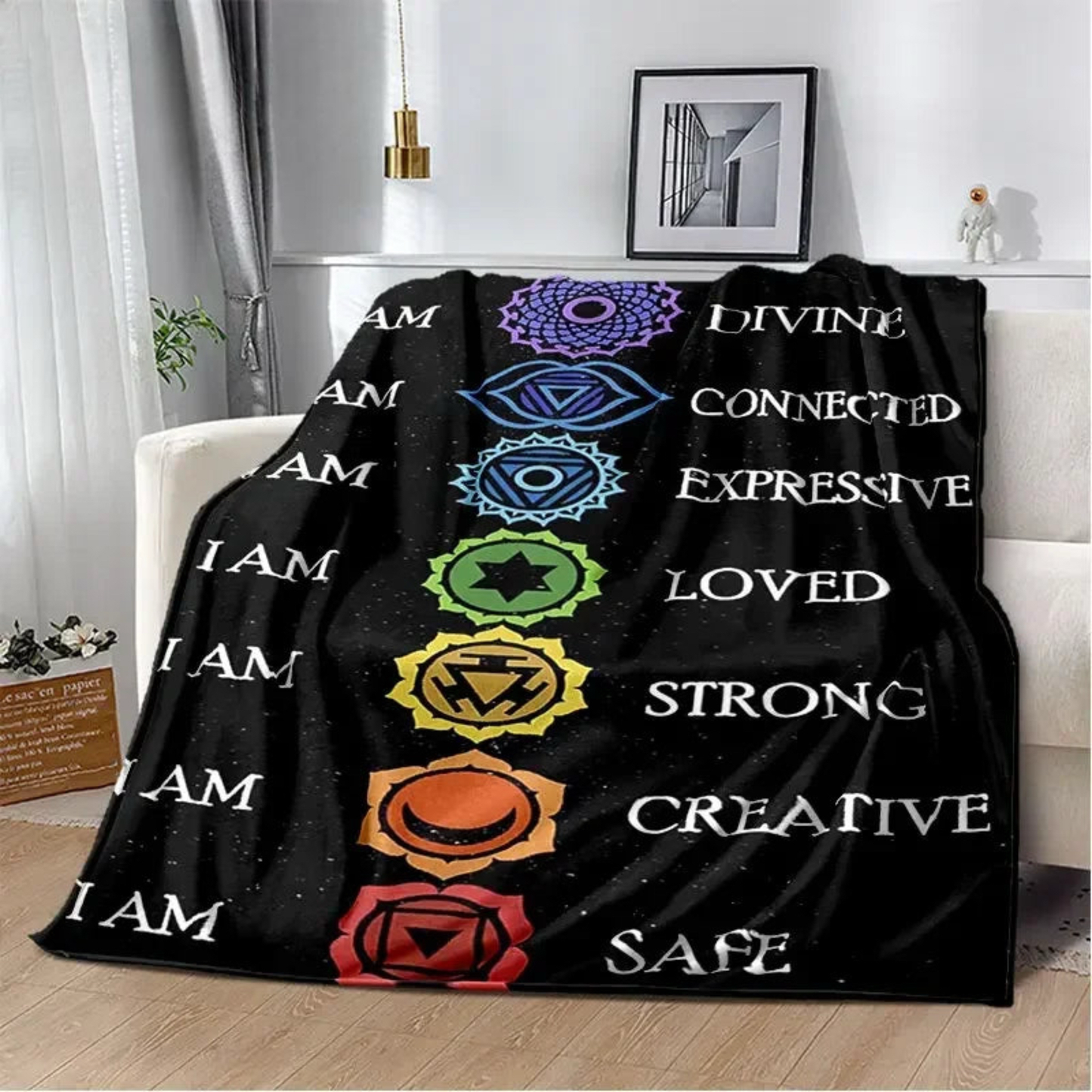 012 - 7 Chakras Soft Plush Throw Blanket
