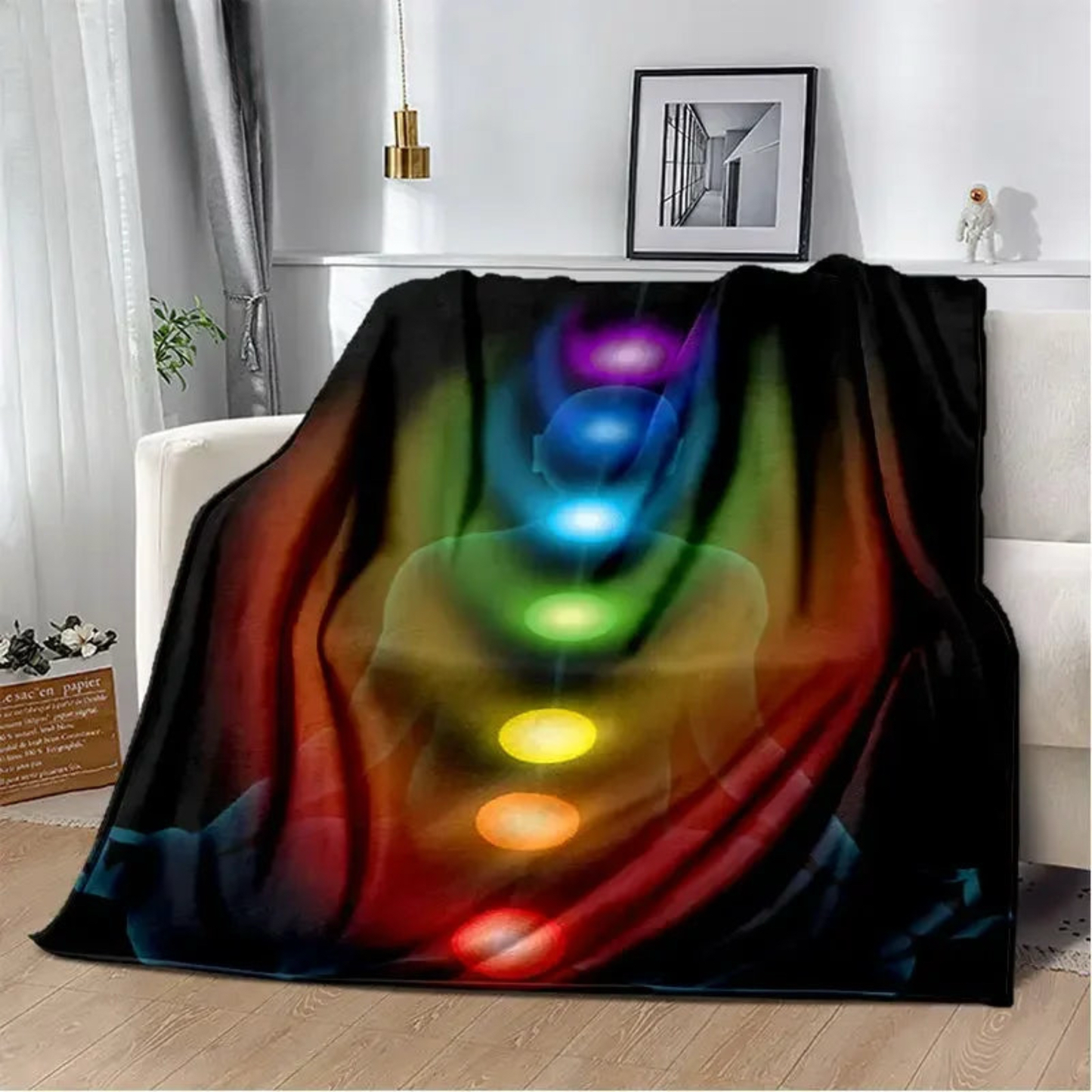 012 - 7 Chakras Soft Plush Throw Blanket