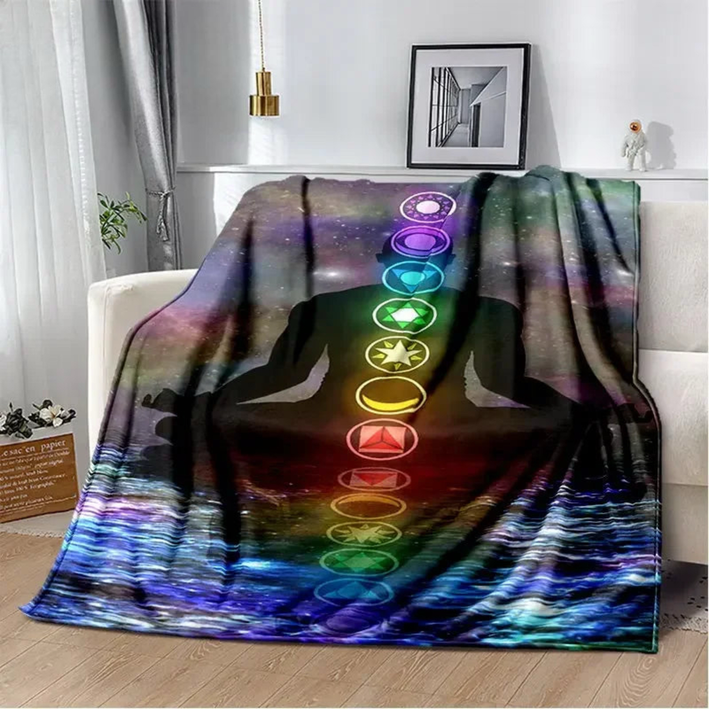 012 - 7 Chakras Soft Plush Throw Blanket