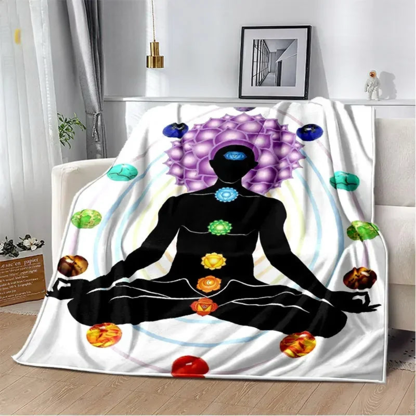 012 - 7 Chakras Soft Plush Throw Blanket