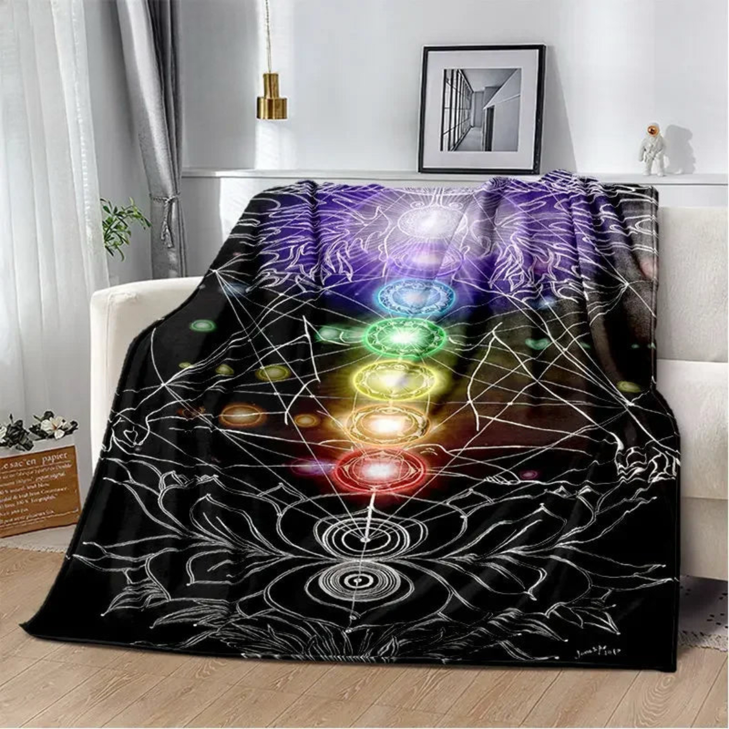 012 - 7 Chakras Soft Plush Throw Blanket