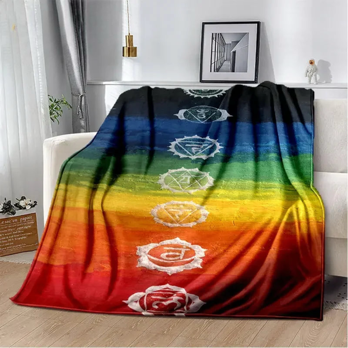 012 - 7 Chakras Soft Plush Throw Blanket