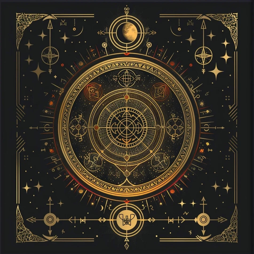 Suede velvet tarot divination altar cloth