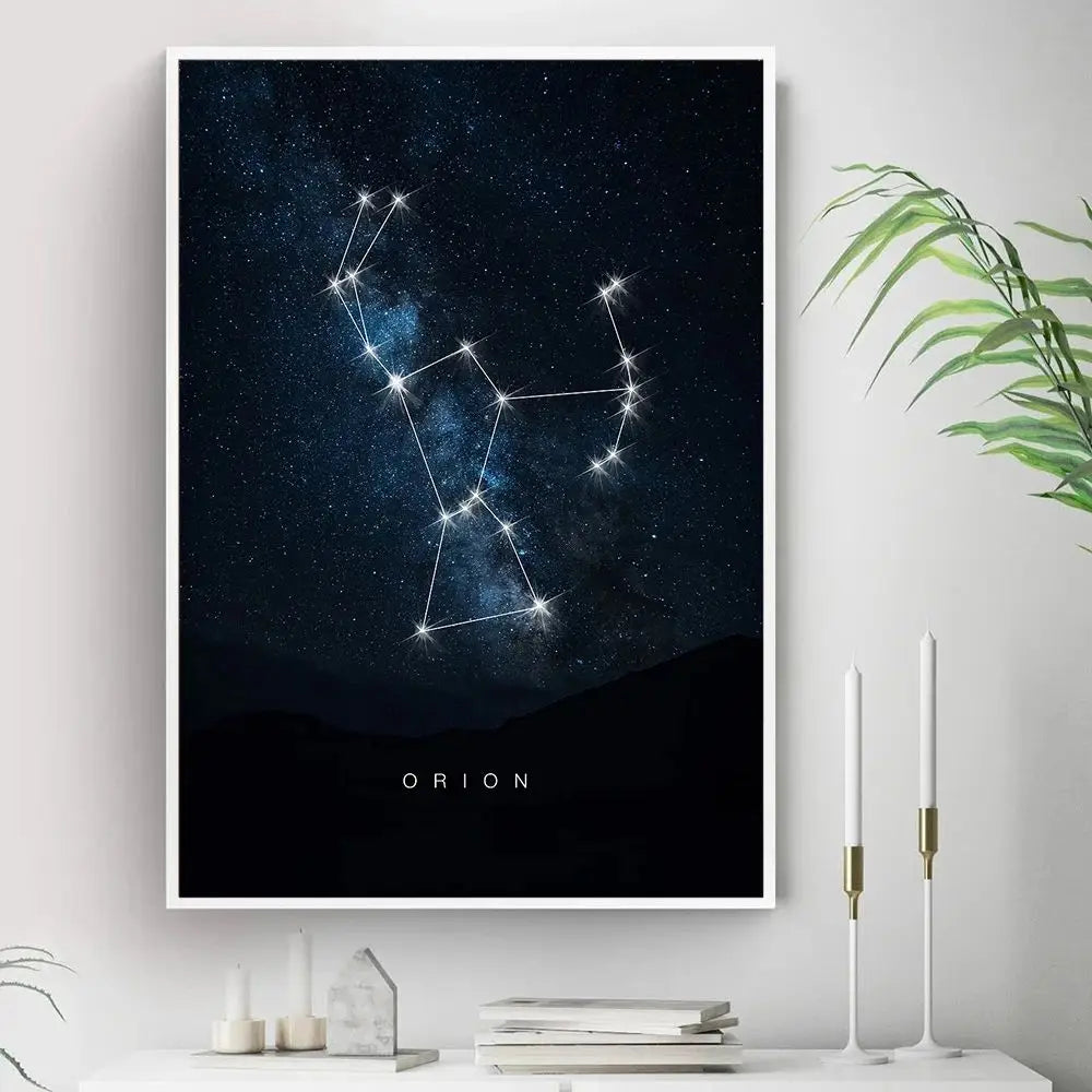 009 - Galaxy Constellations Canvas Print Wall Art