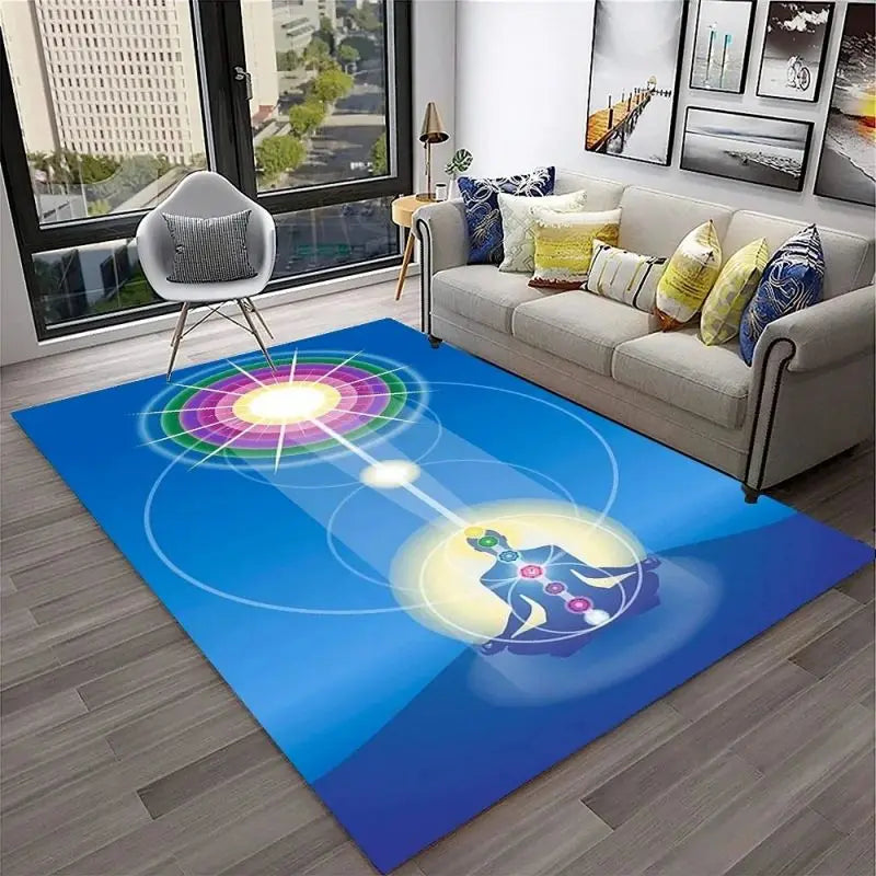 012 - 7 Chakras Yoga Meditation Non-Slip Area Mat
