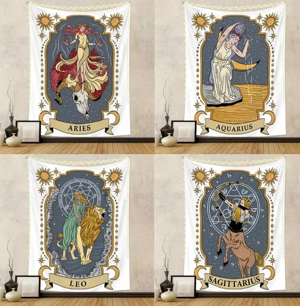 009 - Twelve Zodiac Tapestry Wall Hanging