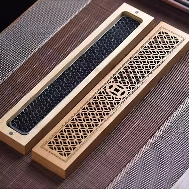 004 - Bamboo Carved Incense Burner & Box