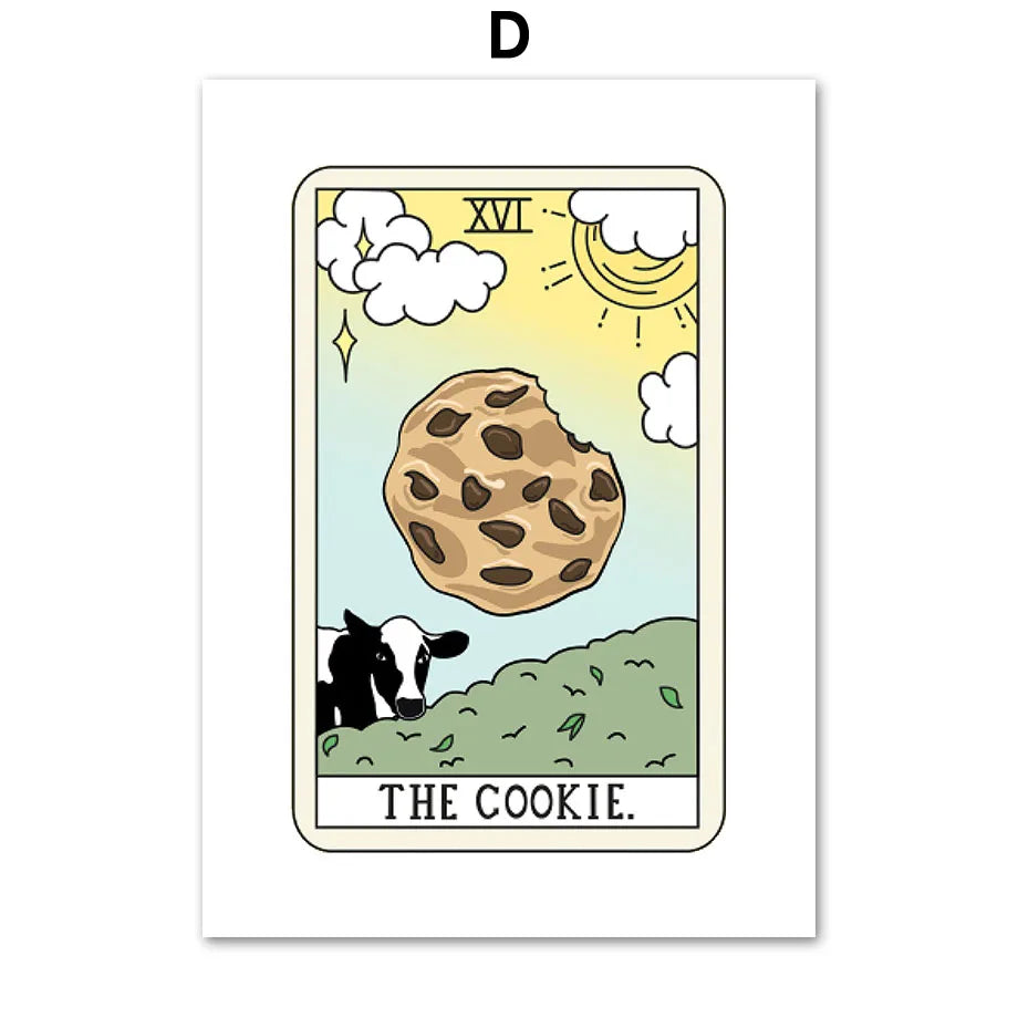 009 - Food Tarot Canvas Print Wall Art