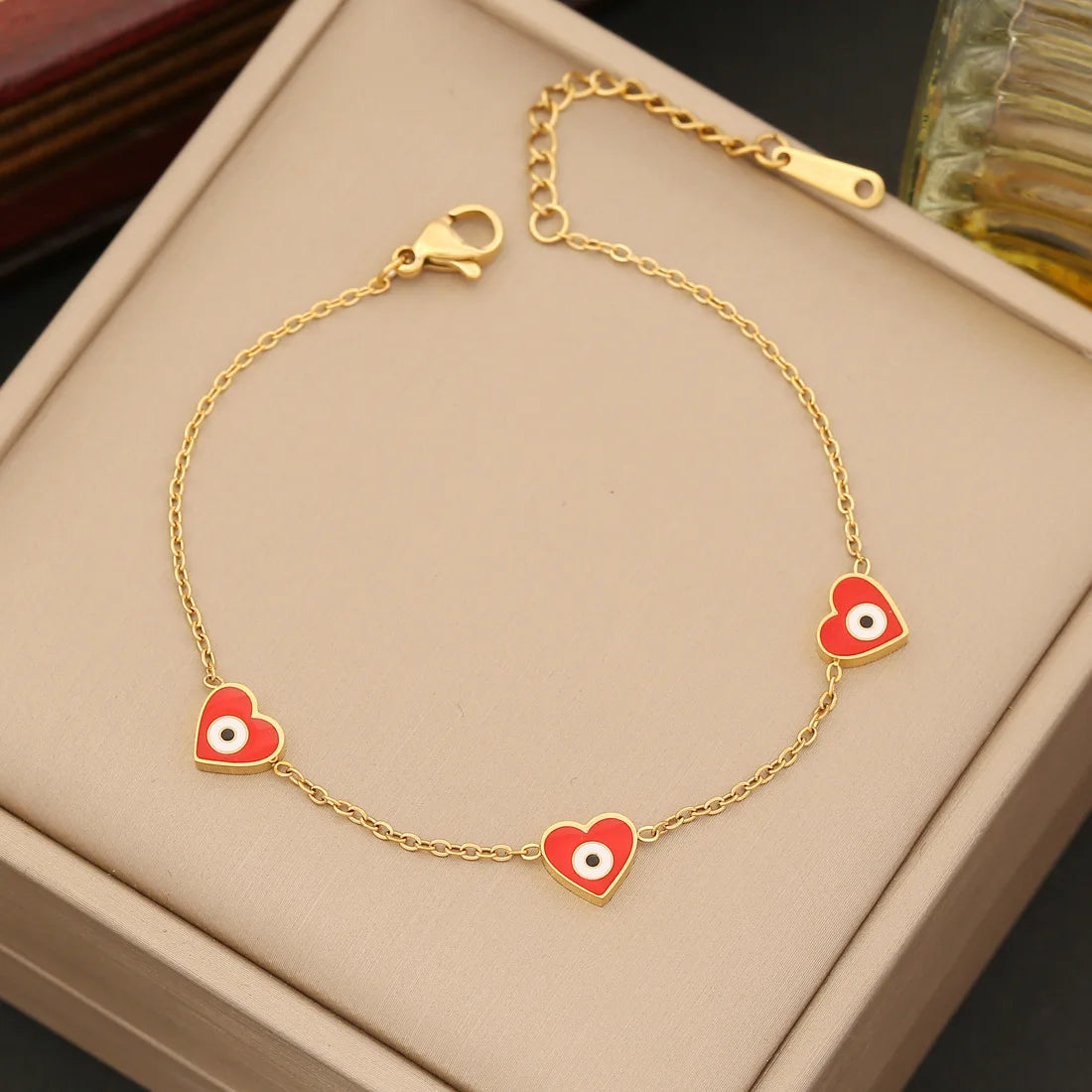 011 - Evil Eye Drip Oil Charm Bracelet