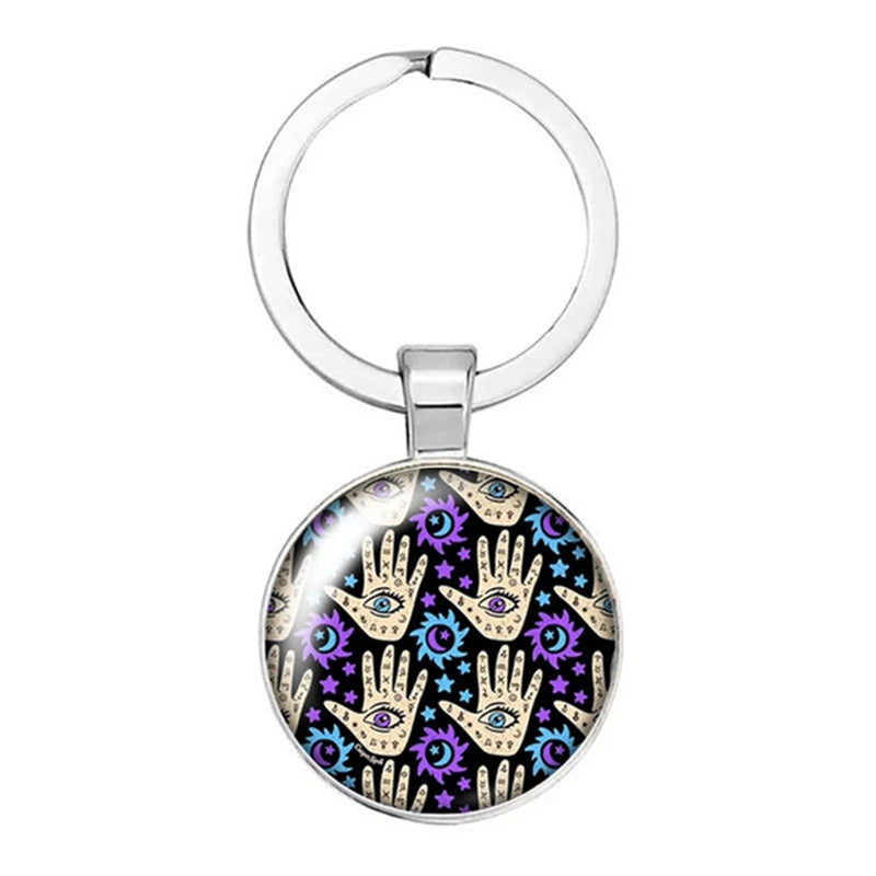 014 - Glass Turkish Evil Eye Keychain
