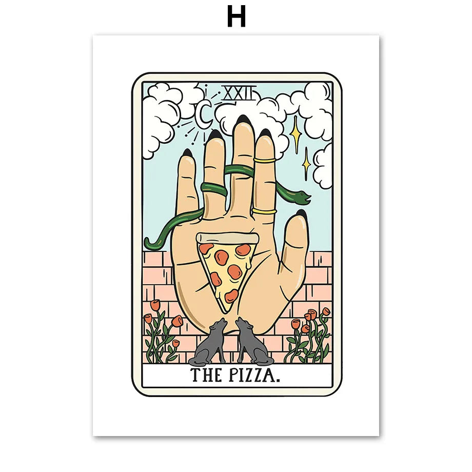 009 - Food Tarot Canvas Print Wall Art