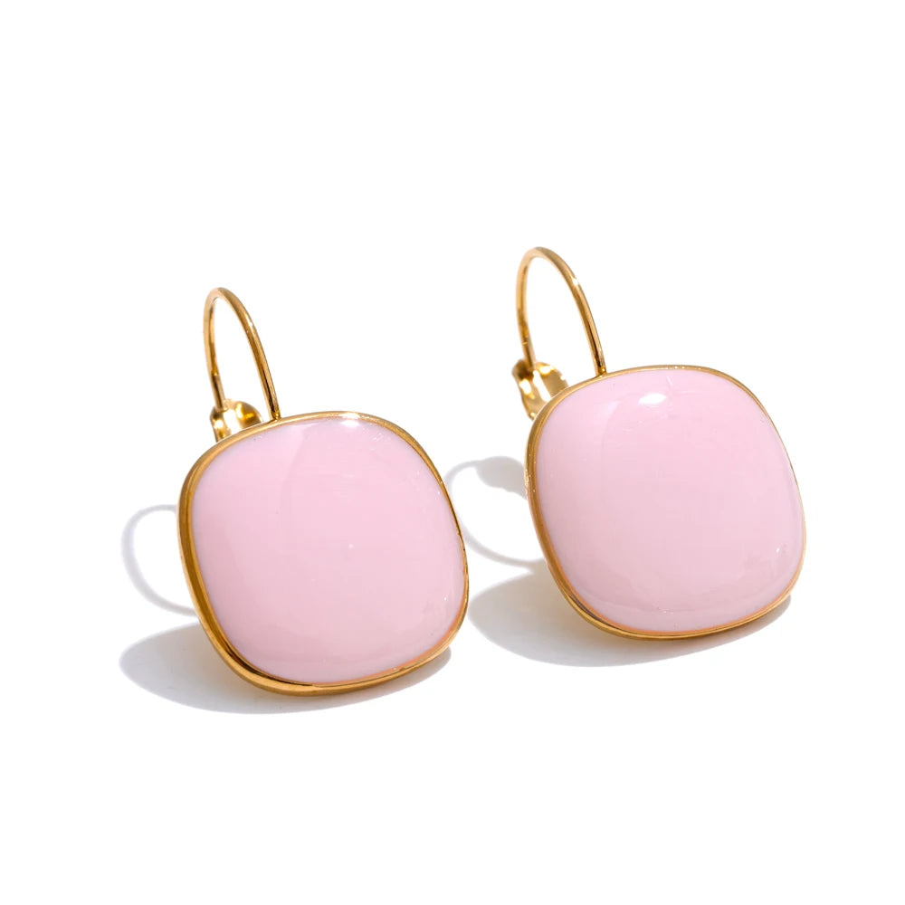 011 - Candy Coated 18k Gold-Plated Drop Earrings