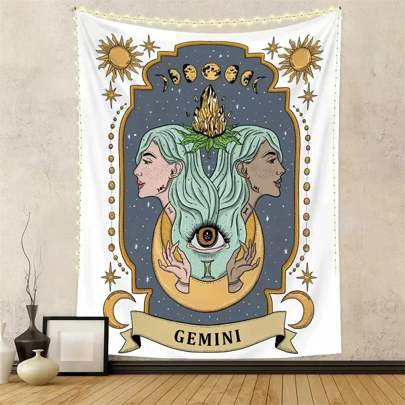 009 - Twelve Zodiac Tapestry Wall Hanging