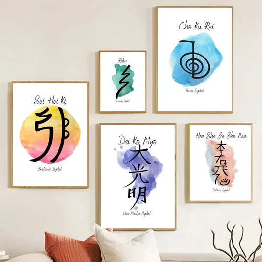 009 - Crown Chakra & Reiki Canvas Print Wall Art