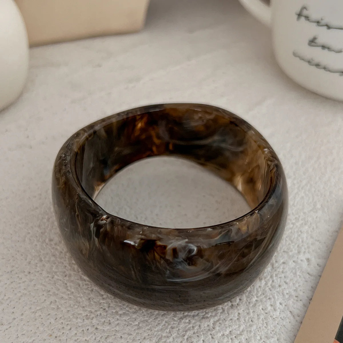 011 - Coffee & Cream Stackable Bangle Bracelet