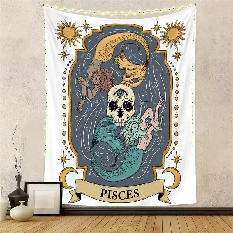 009 - Twelve Zodiac Tapestry Wall Hanging