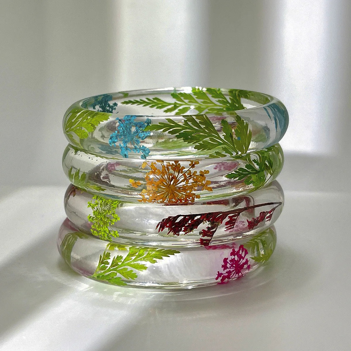 011 - Fashion Flower Bangle Bracelet