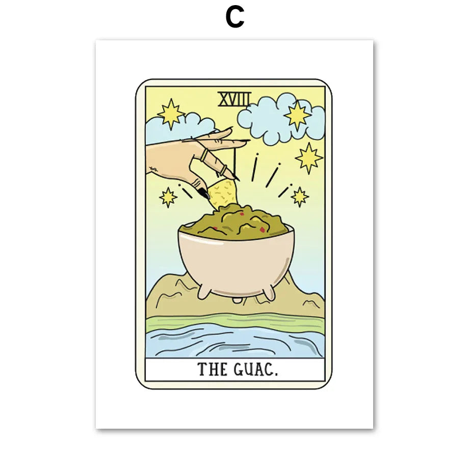 009 - Food Tarot Canvas Print Wall Art