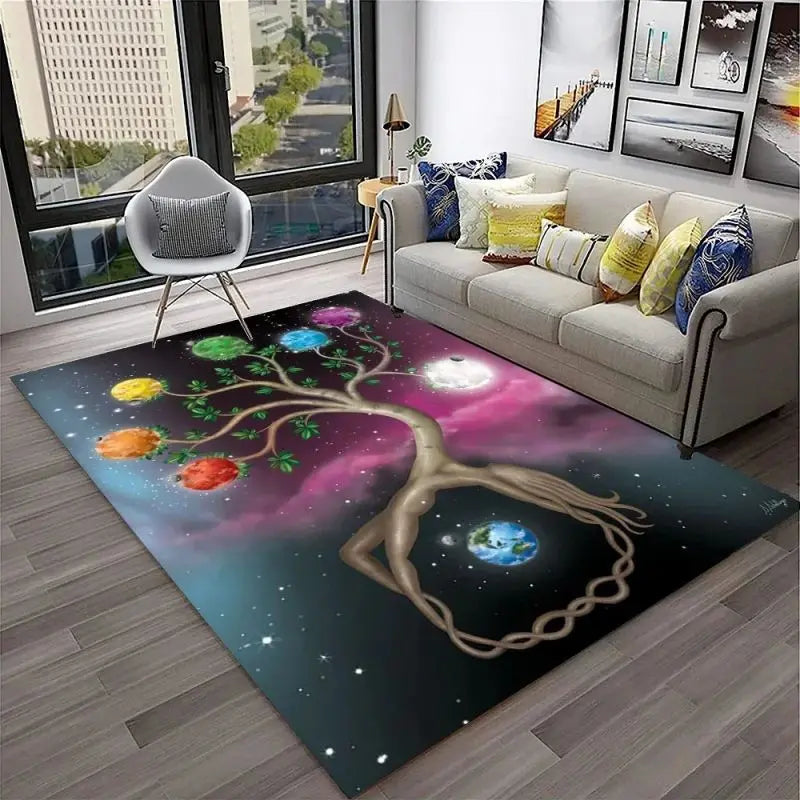012 - 7 Chakras Yoga Meditation Non-Slip Area Mat