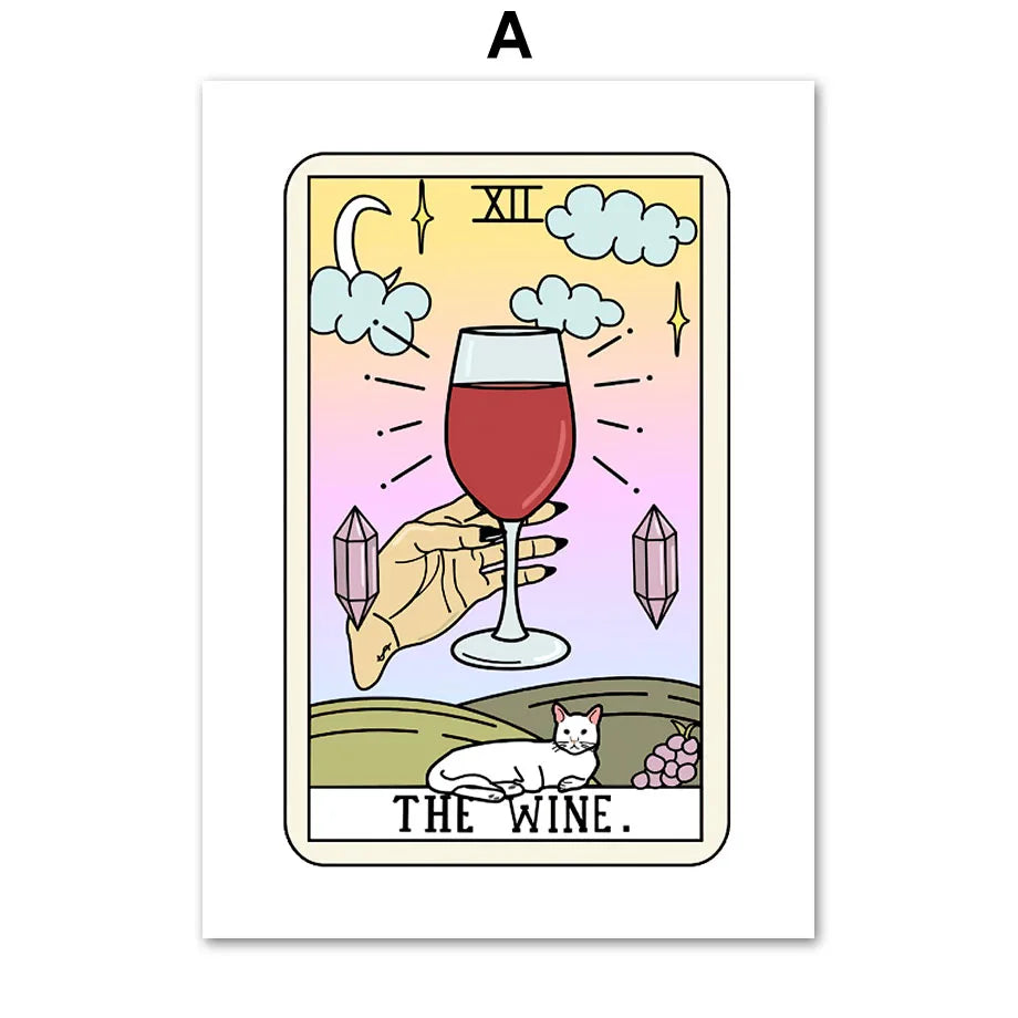 009 - Food Tarot Canvas Print Wall Art