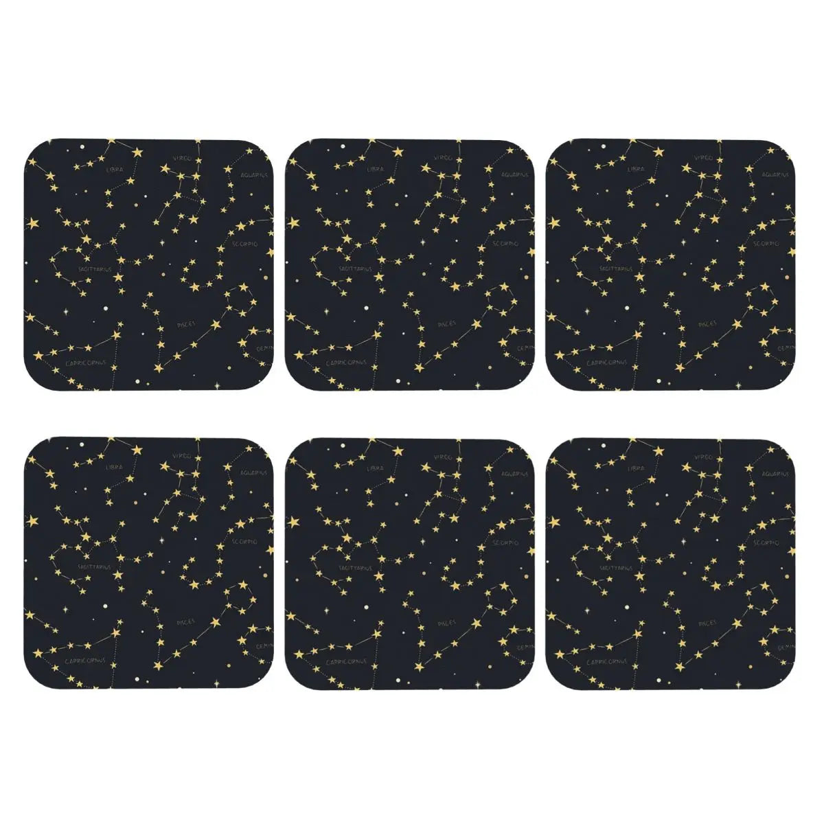 004 - Zodiac Constellation Celestial Coasters – Set of 6