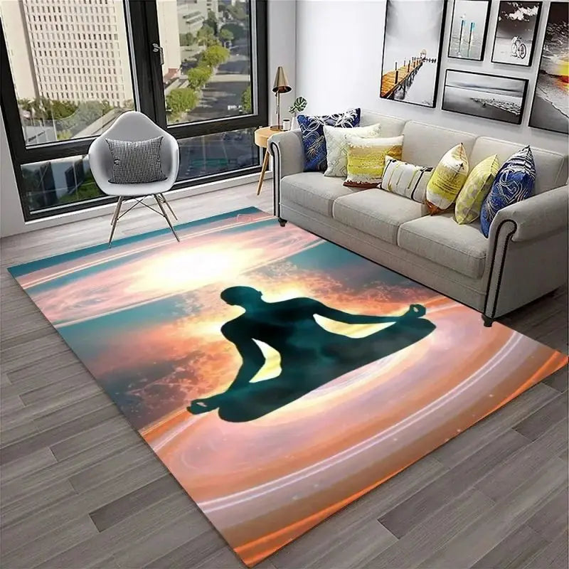 012 - 7 Chakras Yoga Meditation Non-Slip Area Mat