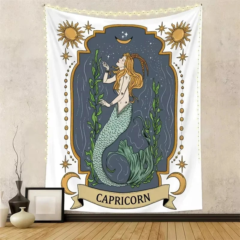 009 - Twelve Zodiac Tapestry Wall Hanging