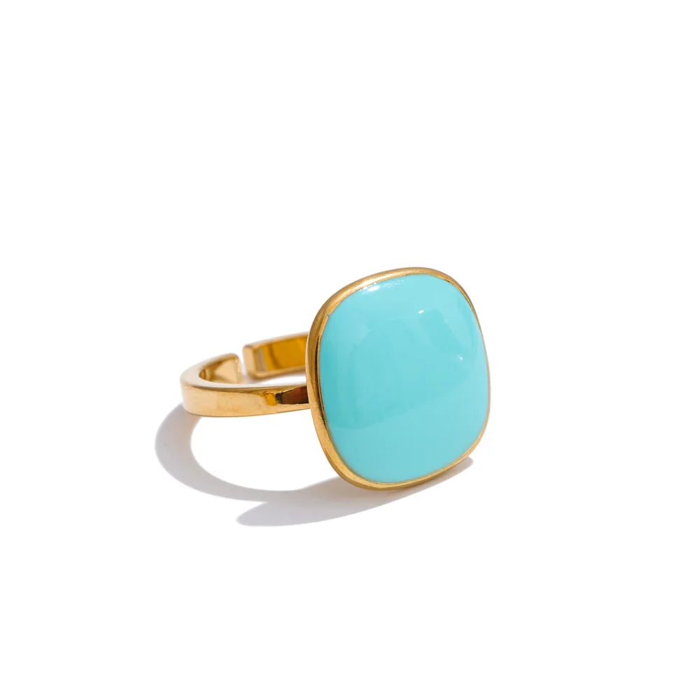011 - Candy Coated 18k Gold-Plated Ring