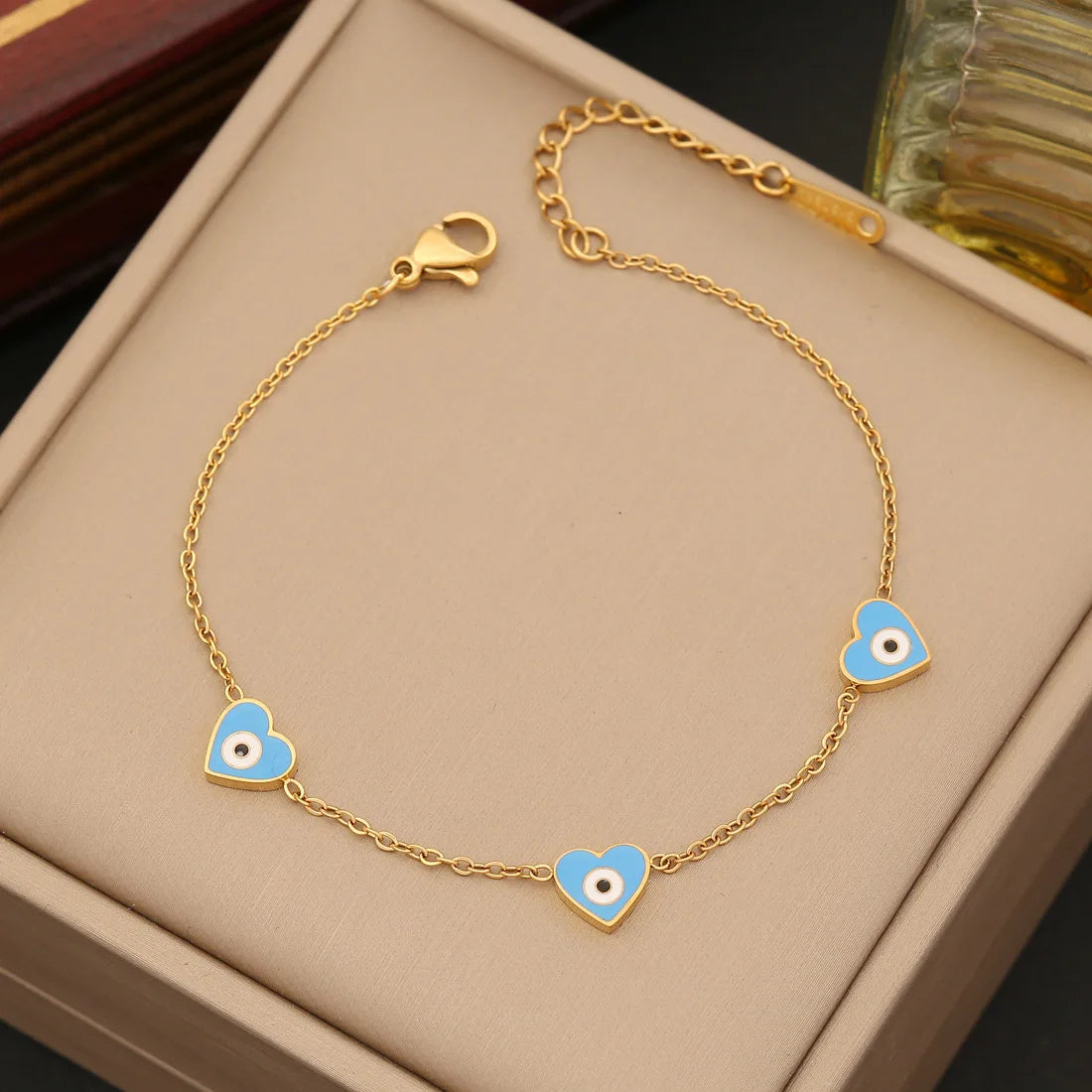 011 - Evil Eye Drip Oil Charm Bracelet