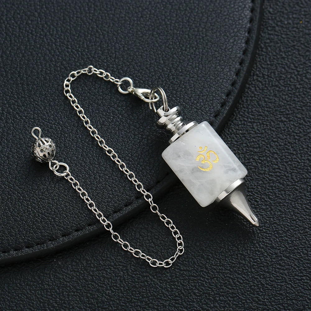 002 - Natural Quartz Crystal Chakra 3D Pendulum