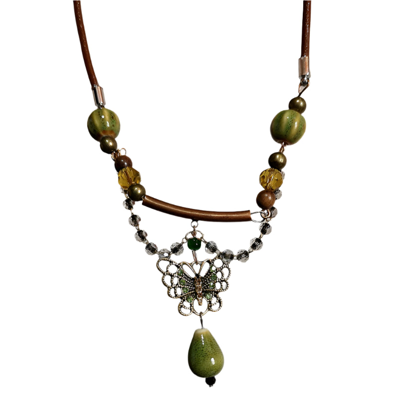 011 - Bohemia Beaded Pendant Choker Necklace