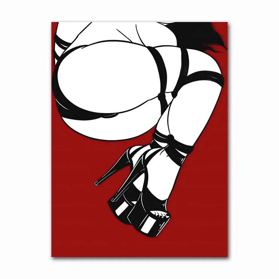 009 - Shibari Devil Canvas Print Wall Art