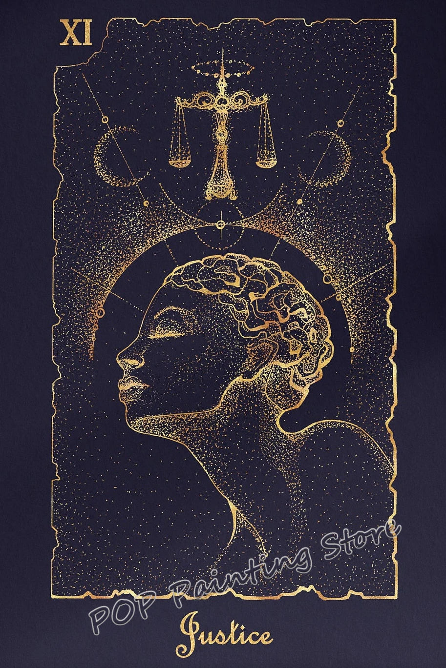 009 - Major Arcana Tarot Card Canvas Wall Art