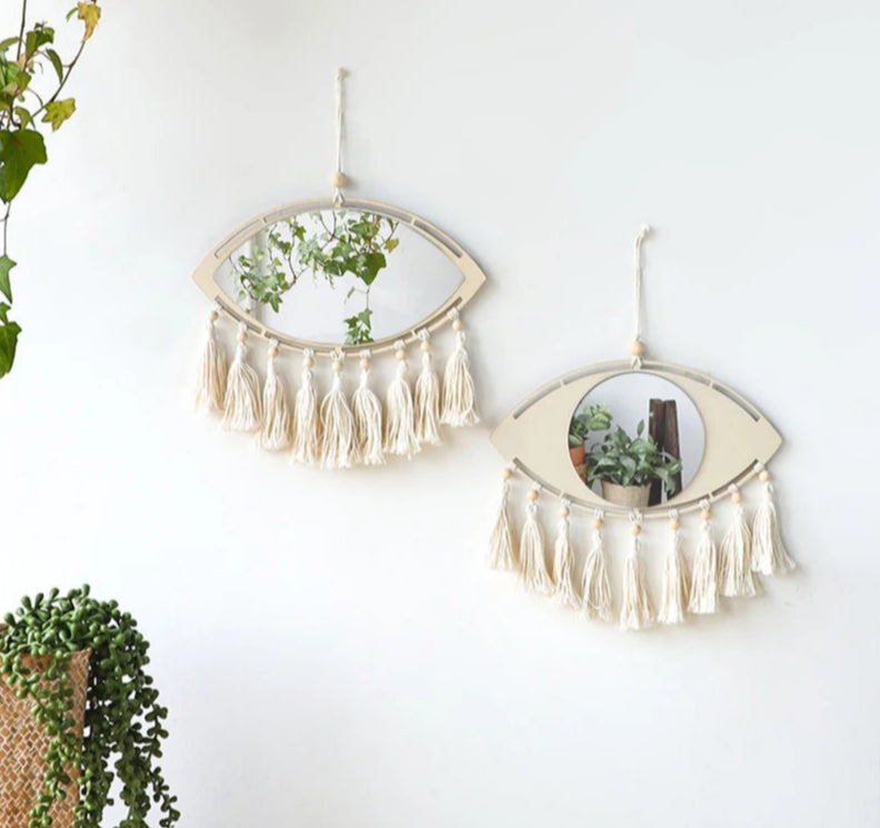 009 - Macrame Decorative Evil Eye Mirror
