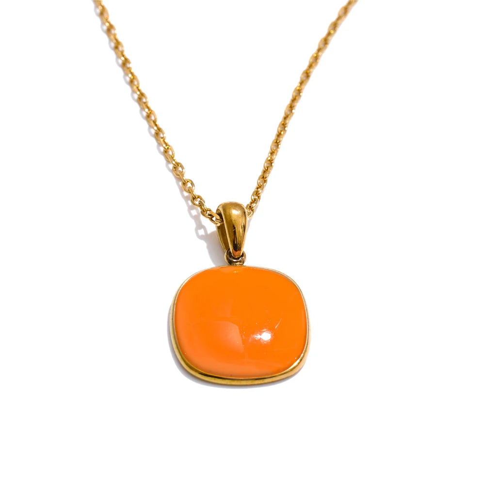 011 - Candy Coated 18K Gold-Plated Pendant Necklace